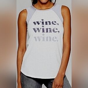 Grayson Threads White Tank Top with Light Gray Accents